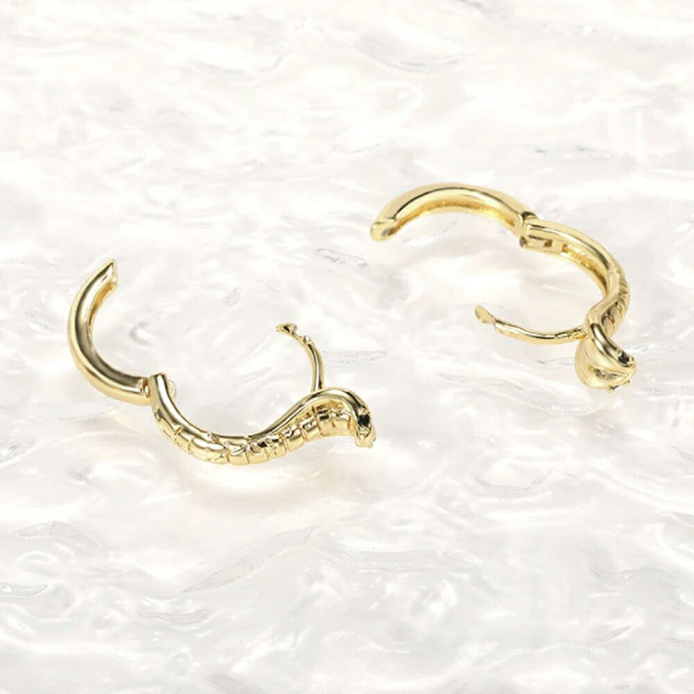 ピアス イヤーカフ | ゴールドコブラスネークピアス 両耳用【メンズ・ユニセックス】