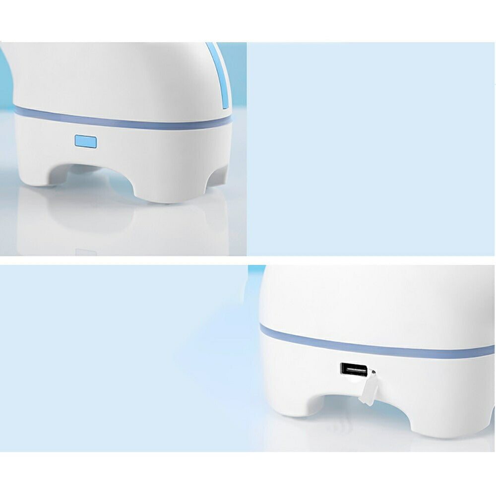 インテリア グッズ | ゾウ型アロマLED加湿器 - ホワイト、リビング・寝室用