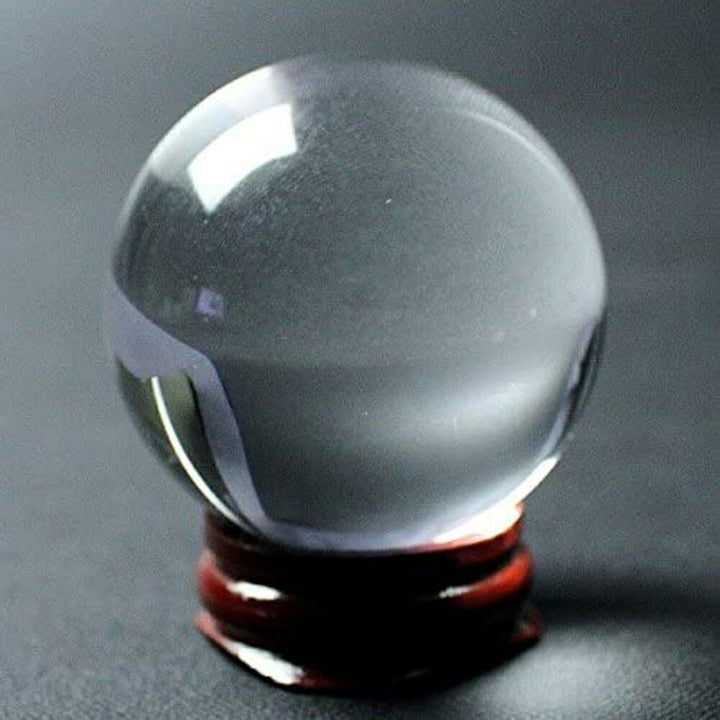 【訳あり】【小キズあり】 風水 インテリア | 水晶球 風水 インテリア 木製台座付き 5cm