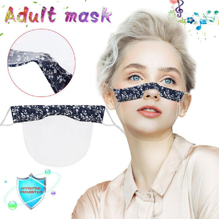 マスク | 花柄透明シールドマスク ユニセックス快適フィット