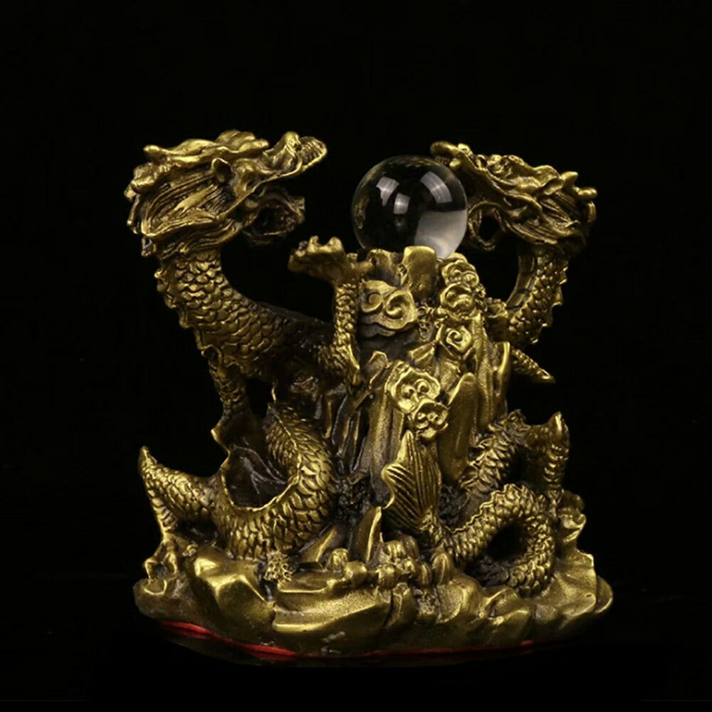 風水 インテリア | 五本爪龍の置物 風水開運 真鍮ブロンズゴールド