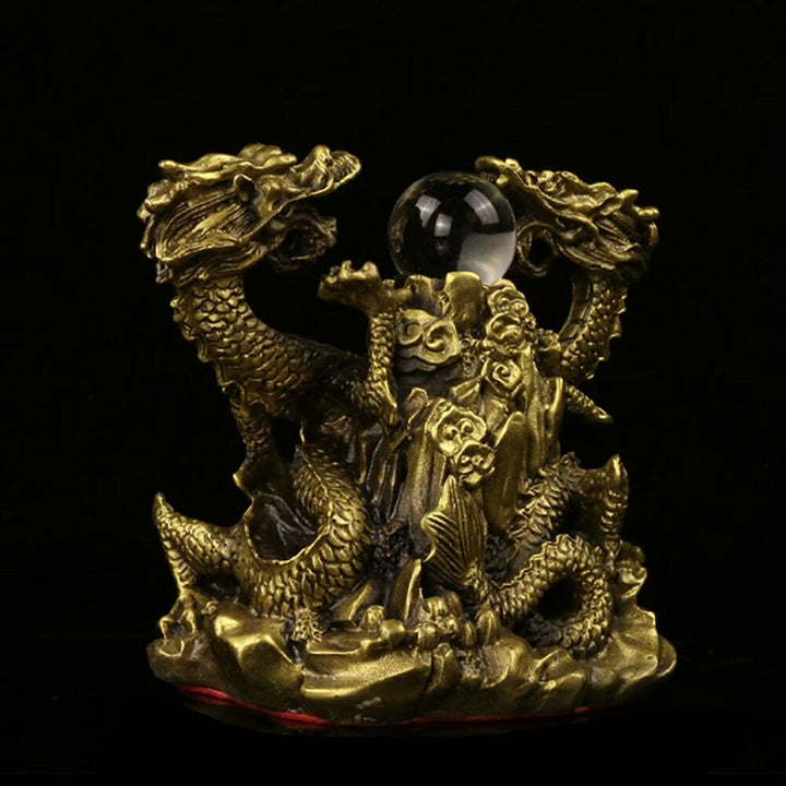 風水 インテリア | 五本爪龍の置物 風水開運 真鍮ブロンズゴールド