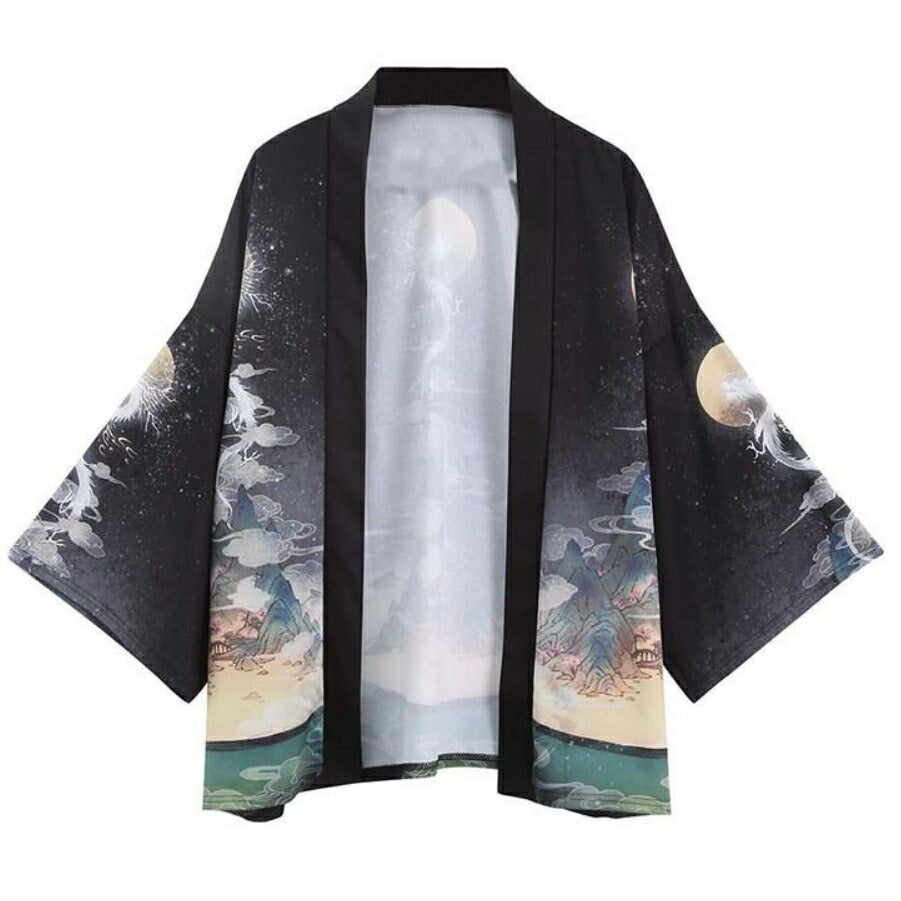 はっぴ | 夏祭り和柄法被「月と龍」