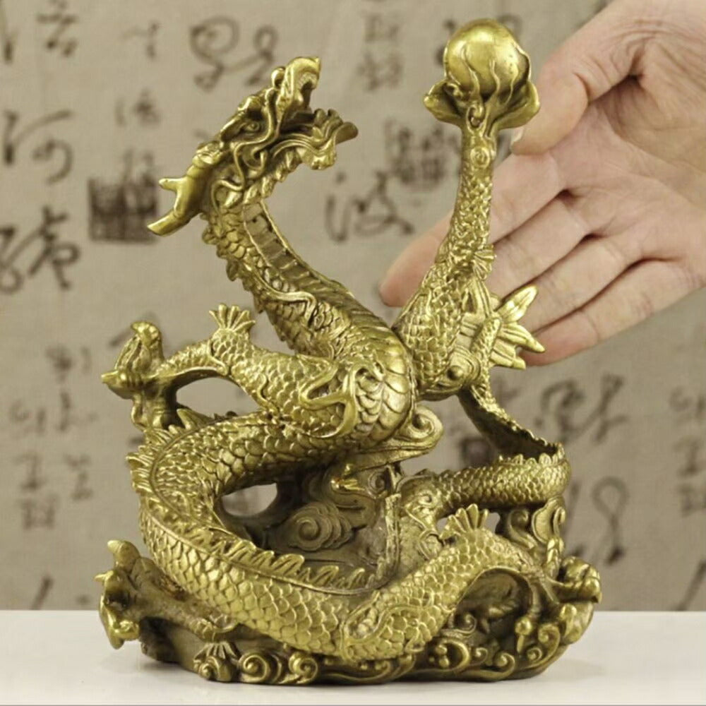 風水 インテリア | ブロンズゴールド五本爪龍置物 風水開運アイテム