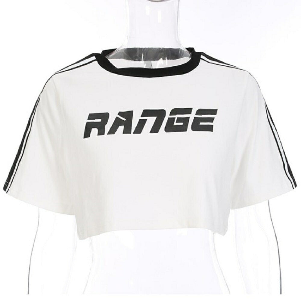 シャツ 女性 | ホワイトクロップトップ 半袖 ダンス衣装