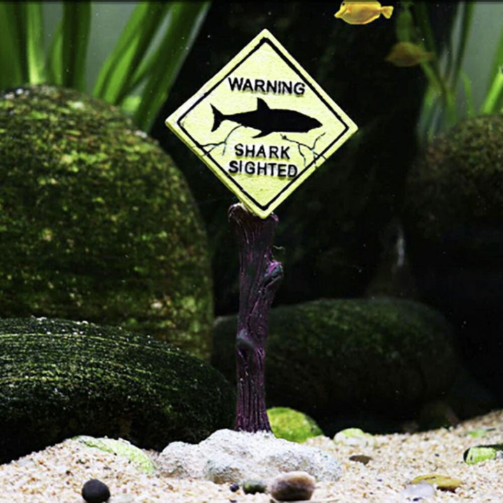 ペットグッズ | サメ注意アクアリウム看板 - オブジェ・インテリア置物