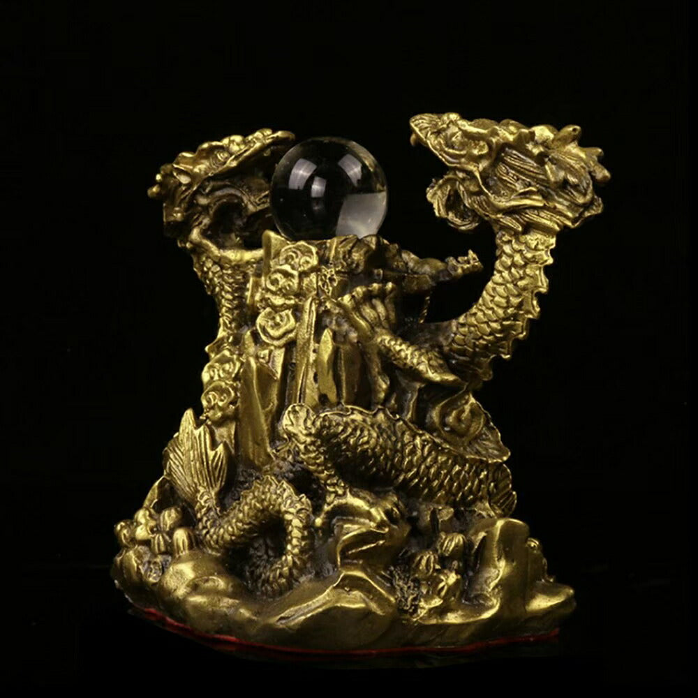風水 インテリア | 五本爪龍の置物 風水開運 真鍮ブロンズゴールド
