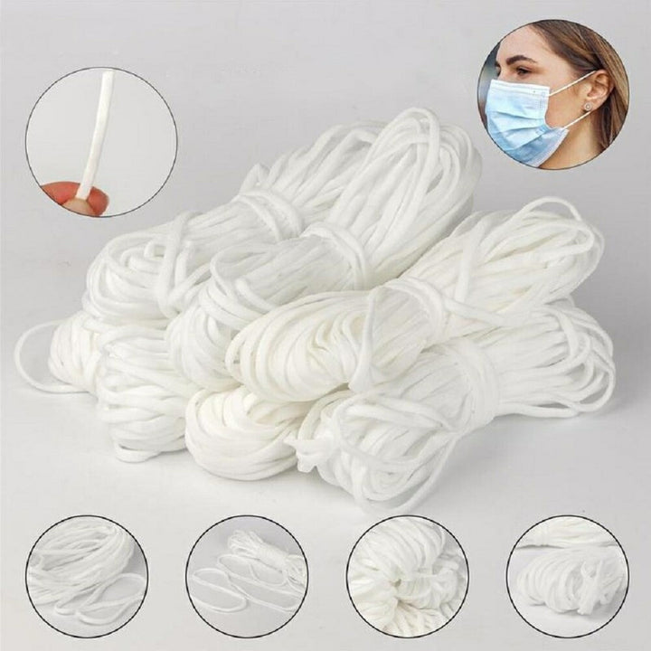 マスク | ソフトマスク用ゴム紐 3mm×30m ホワイト/ブラック