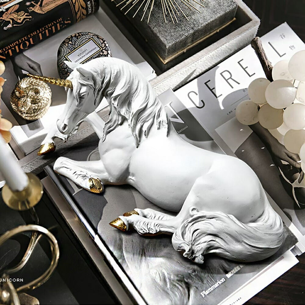 インテリア オブジェ | ユニコーン アンティーク オブジェ - モダン北欧デザイン