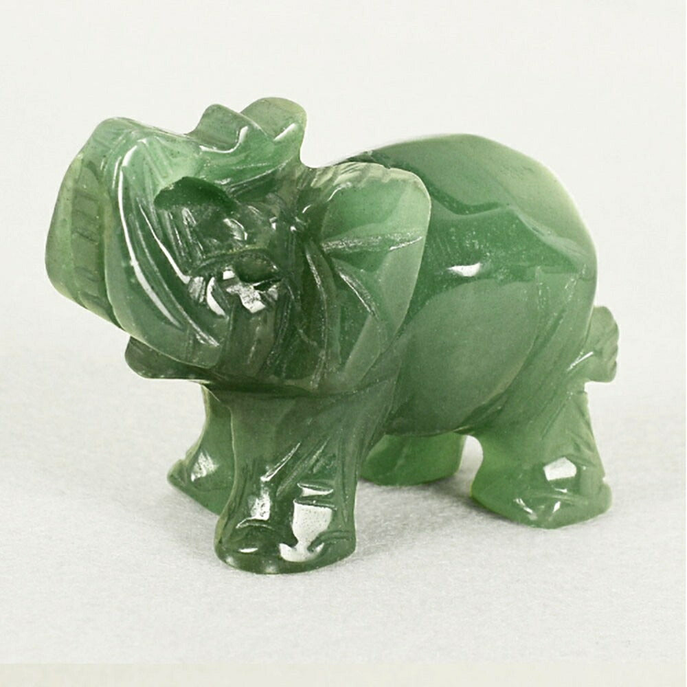 風水 インテリア | 翡翠色ガネーシャ象置物 - 開運・財運向上のお守り
