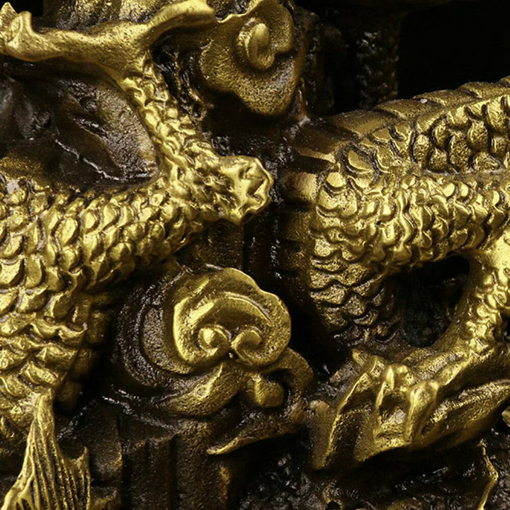 風水 インテリア | 五本爪龍の置物 風水開運 真鍮ブロンズゴールド