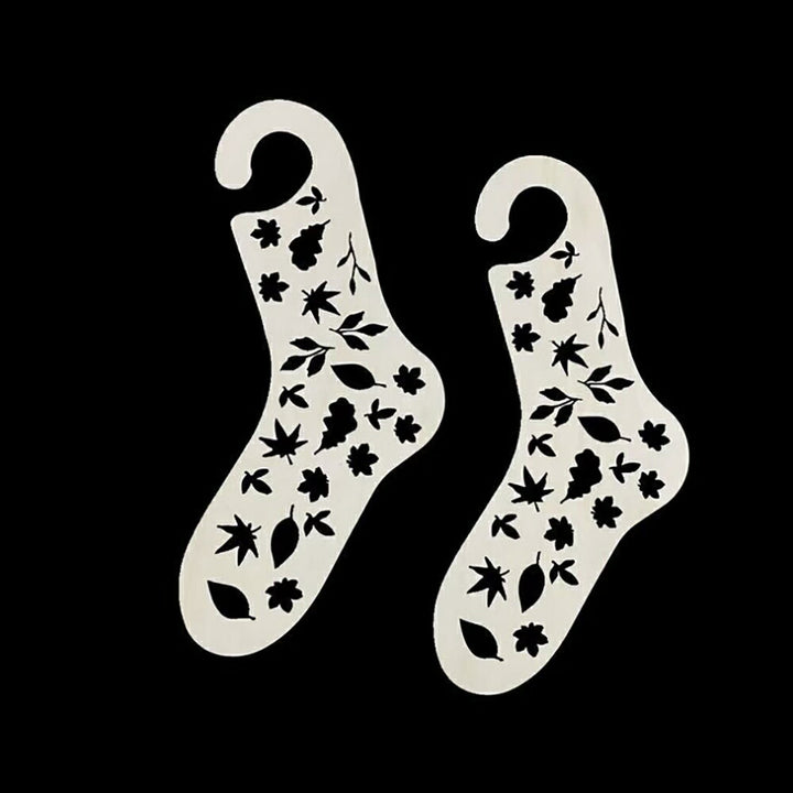 アウトドア用品 その他 | 木製リーフ柄ソックブロッカー2個セット【手作り・趣味向け】