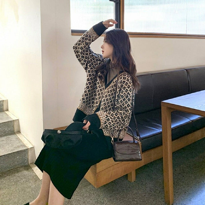 アウター ジャケット | レオパード柄カーディガン レディース 韓国ファッション