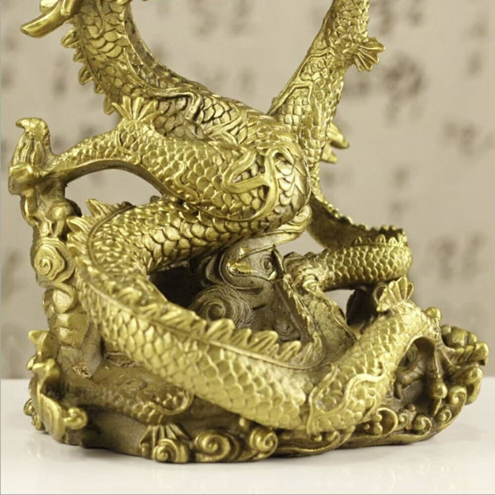 風水 インテリア | ブロンズゴールド五本爪龍置物 風水開運アイテム