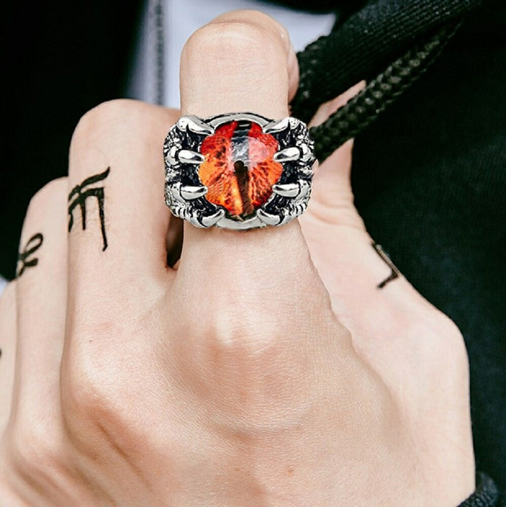 リング | ドラゴンアイリング | メンズ＆レディース用 | 赤または紫