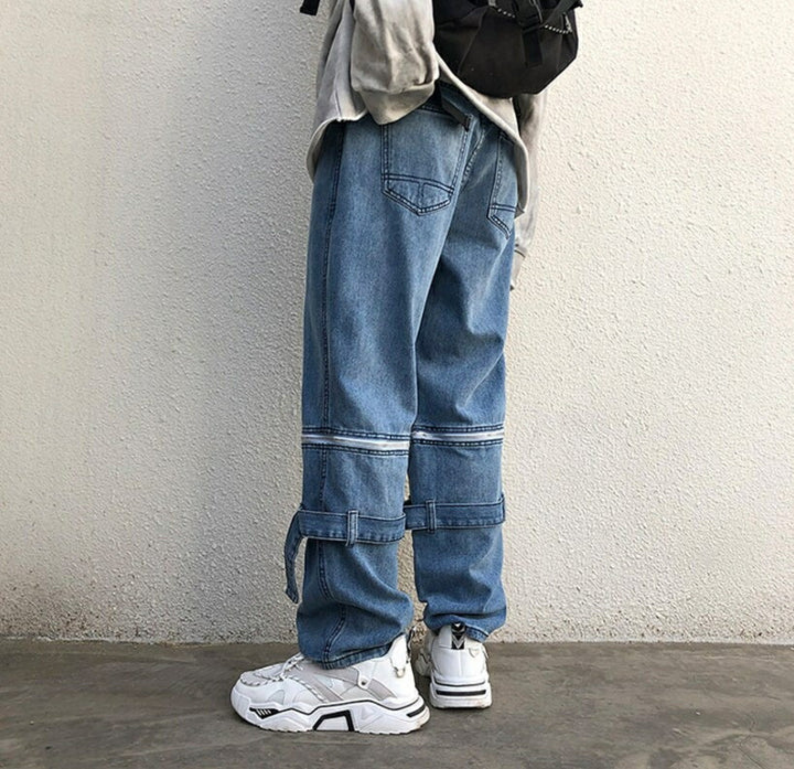ボトムス 男性 | ヴィンテージ風デニムジーパン | 韓国ファッション