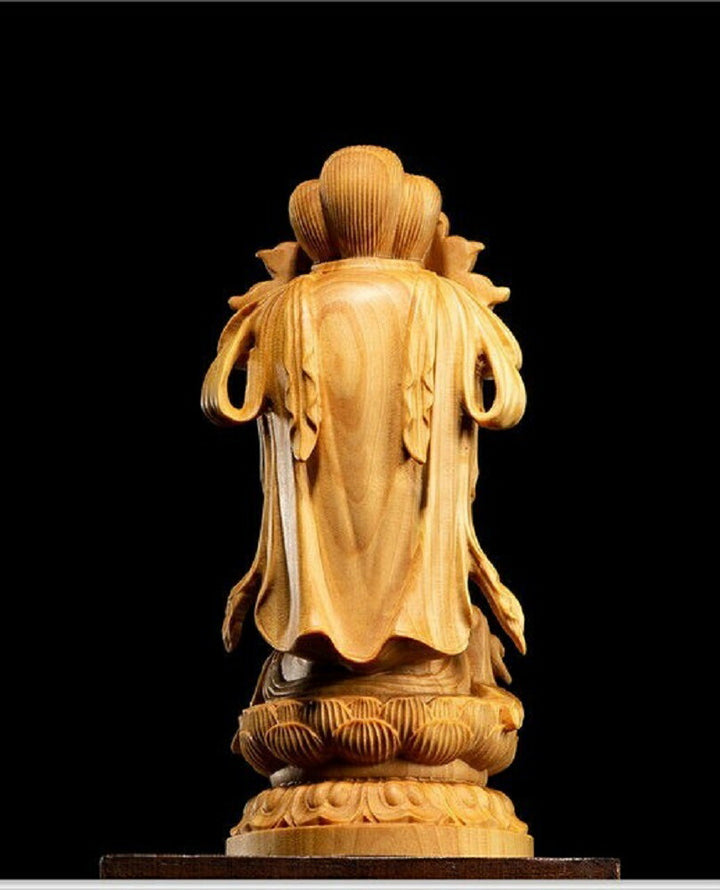 風水 インテリア | 木製座禅菩薩仏像 彫刻観音像 インテリア美術品