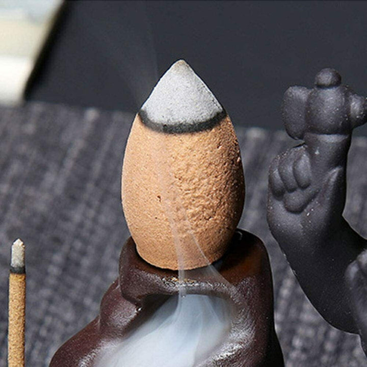 お香 | ガネーシャ ゴールド 陶器お香スタンド - モダンインテリア向け