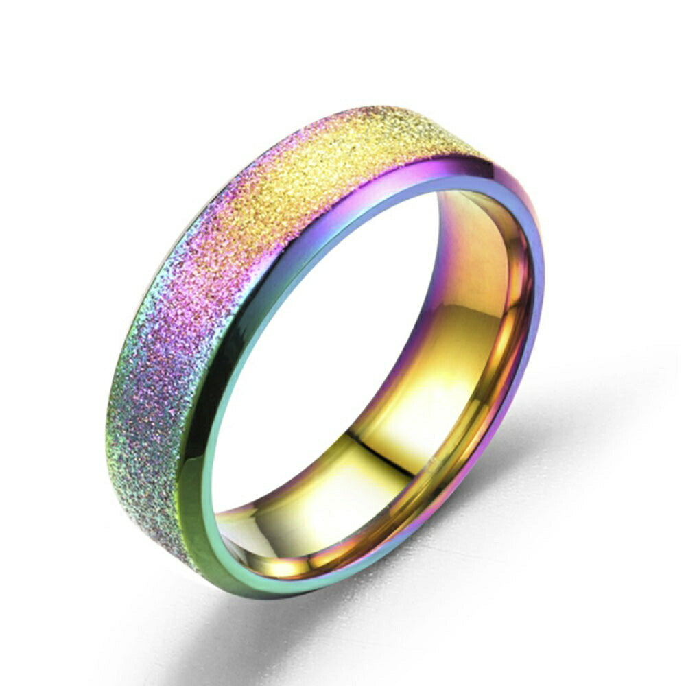 リング | レインボーカラーリング 男女兼用 HIPHOPアクセサリー