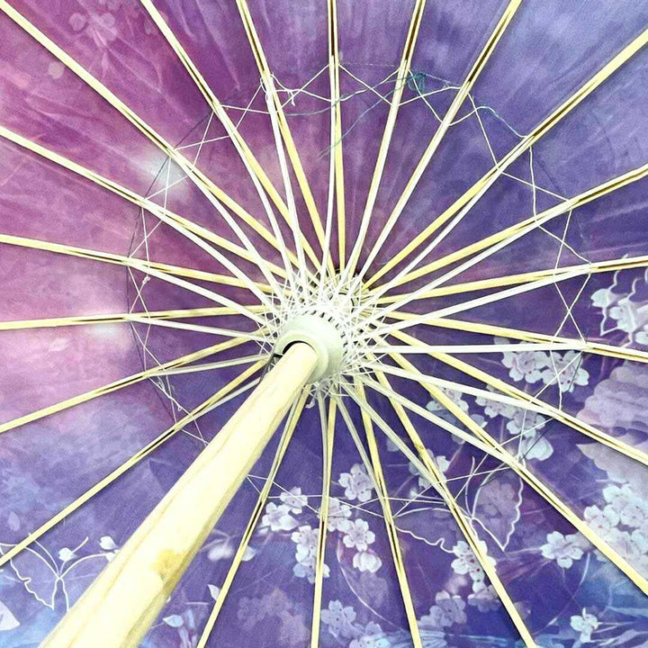 コスプレ小物 | 紫蝶和風日傘 | UVカット・軽量レディースパラソル