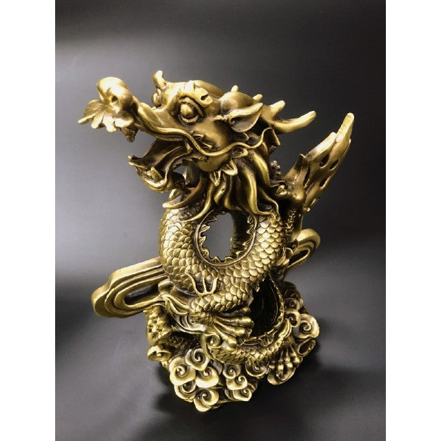 風水 インテリア | 昇龍 銅製風水置物 - 開運・金運・成功