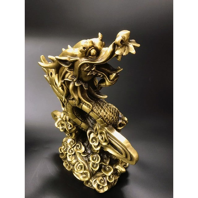風水 インテリア | 昇龍 銅製風水置物 - 開運・金運・成功