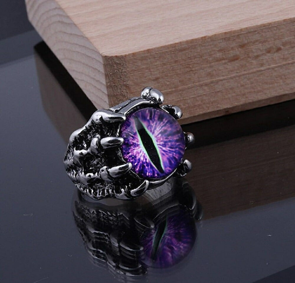 リング | ドラゴンアイリング | メンズ＆レディース用 | 赤または紫