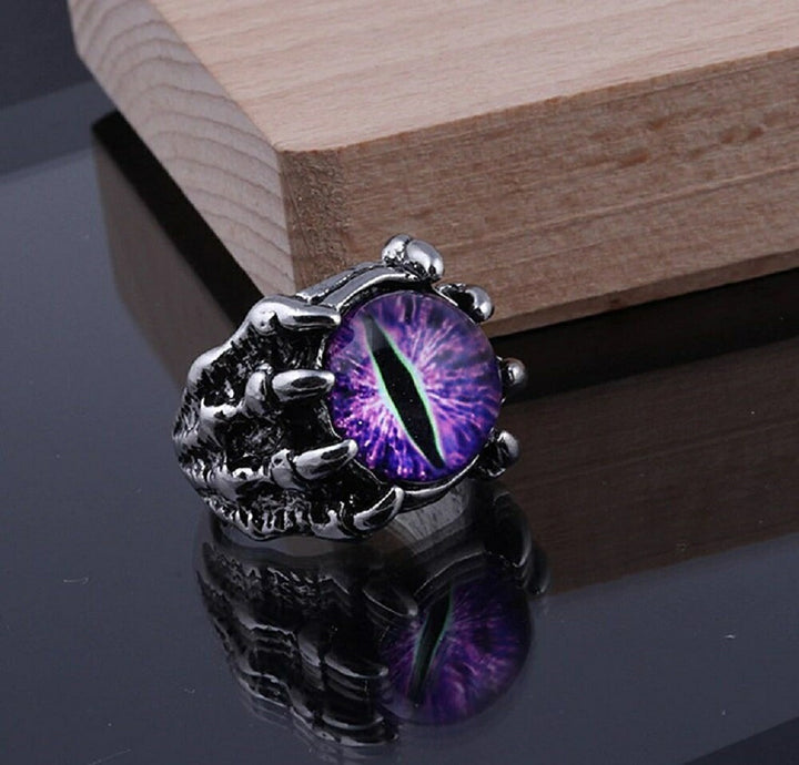 リング | ドラゴンアイリング | メンズ＆レディース用 | 赤または紫