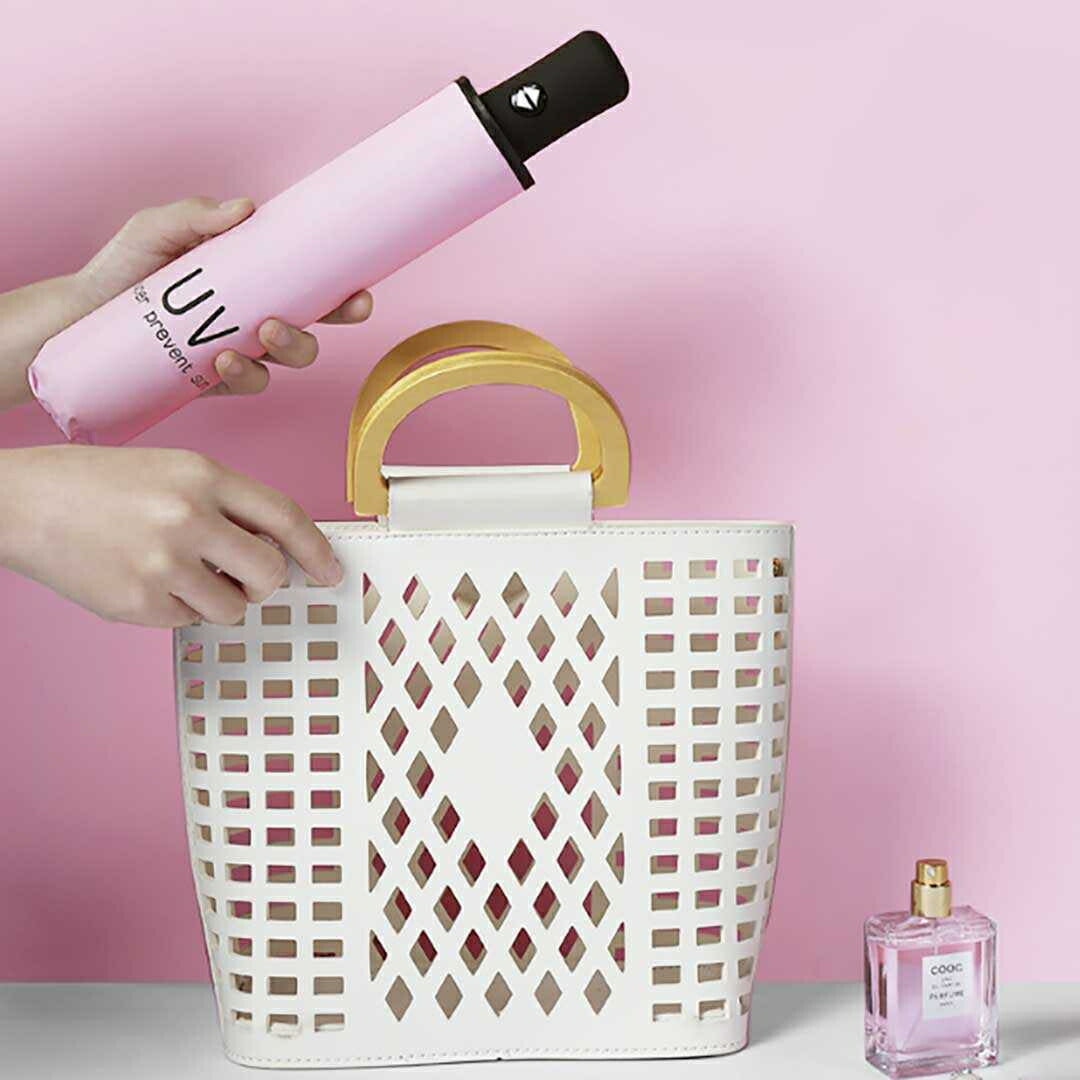 小物 その他 | ピンク テフロン加工 UVカット 折りたたみ傘