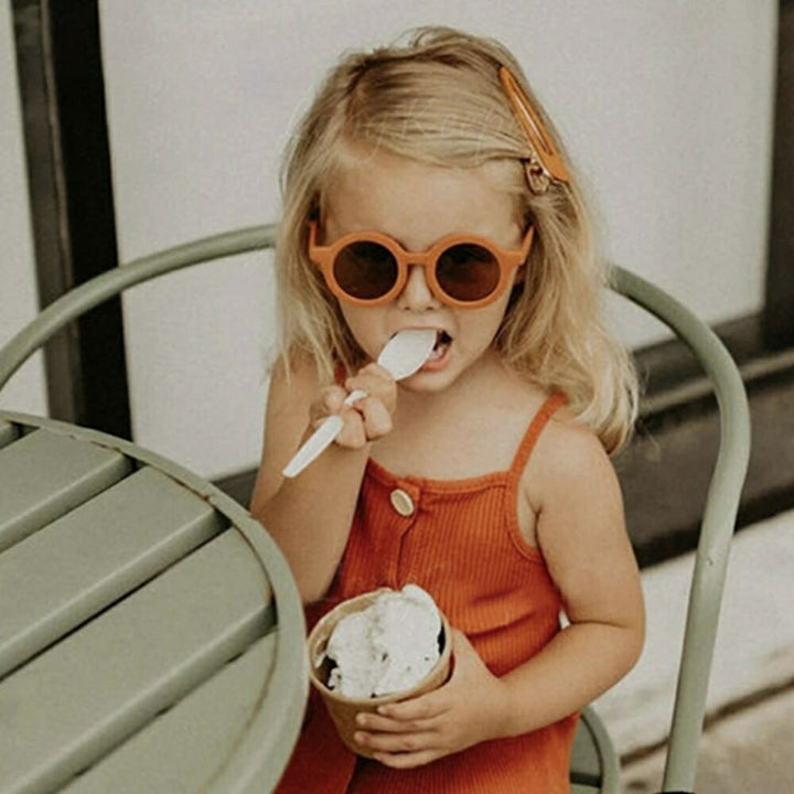 サングラス | キッズUVカットサングラス クマグレー/ブラウン おしゃれ小さめデザイン