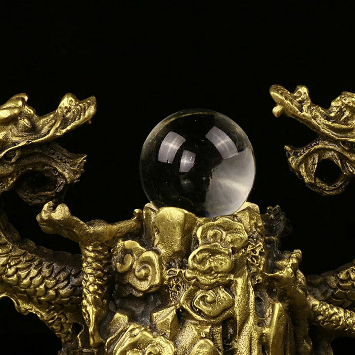 風水 インテリア | 五本爪龍の置物 風水開運 真鍮ブロンズゴールド