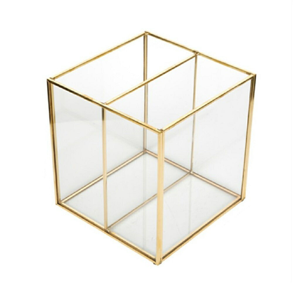インテリアインテリア雑貨 その他 | ゴールドフレーム クリアガラス調 小物入れボックス - アンティーク風