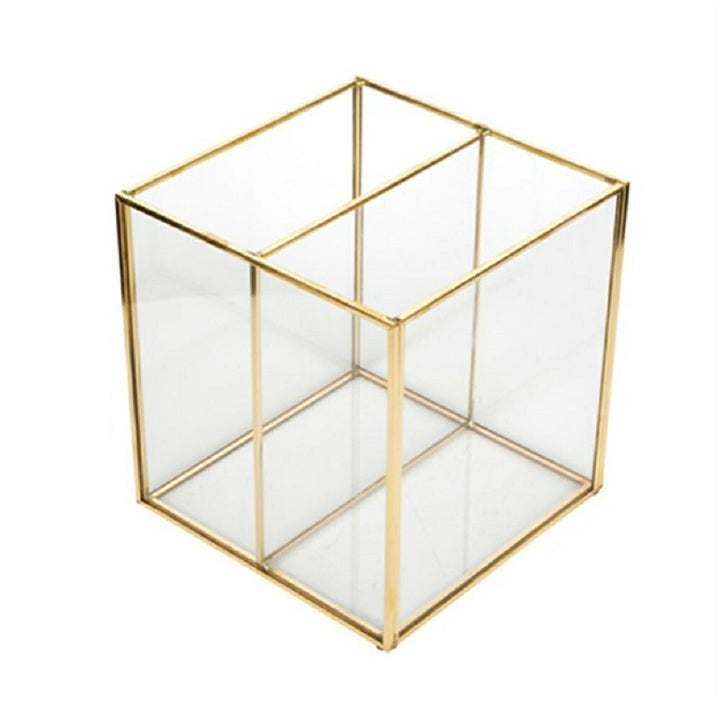 インテリアインテリア雑貨 その他 | ゴールドフレーム クリアガラス調 小物入れボックス - アンティーク風