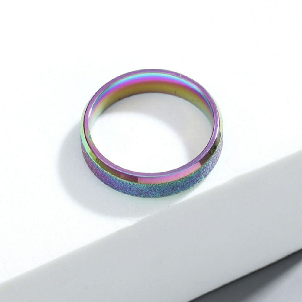 リング | レインボーカラーリング 男女兼用 HIPHOPアクセサリー