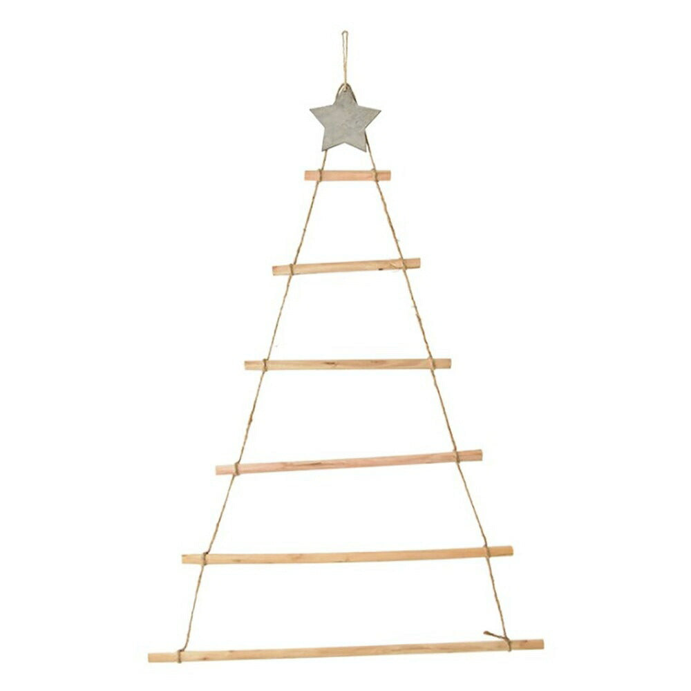 イベントグッズ | 木製壁掛けクリスマスツリー 92cm スター付きオーナメント