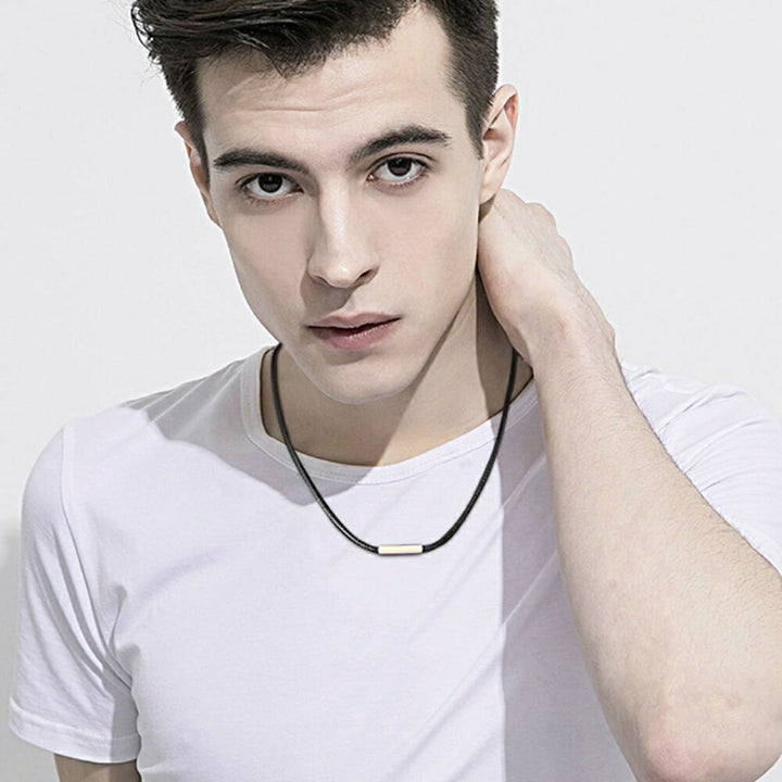 ネックレス | ブラック編み目チョーカー ユニセックス