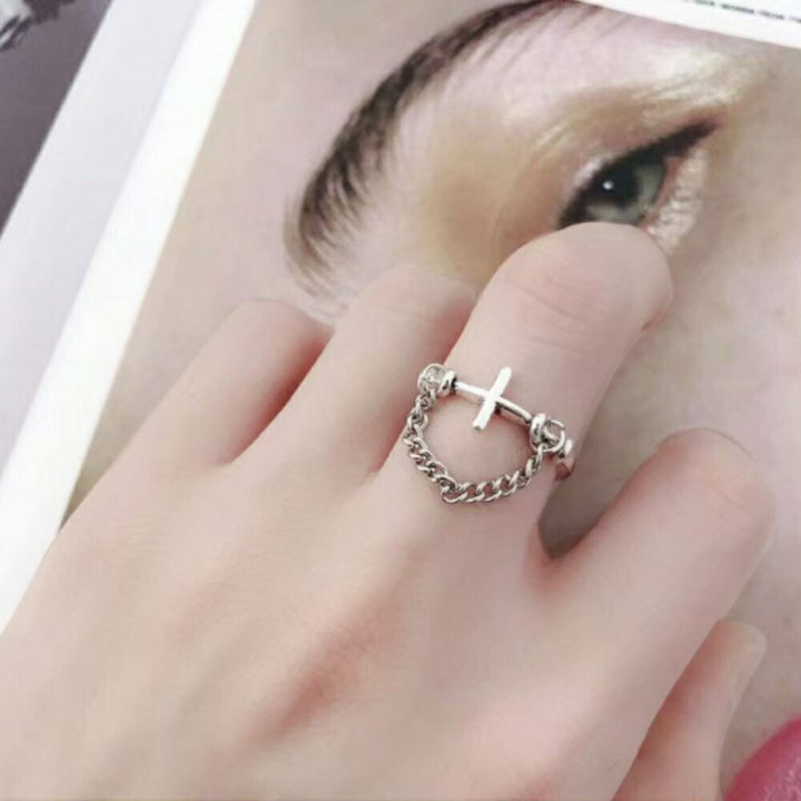 リング | 十字架デザイン ヒップホップリング アクセサリー