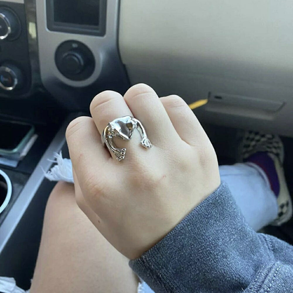 リング | フリーサイズ シルバーフロッグリング【金運・安全願掛け】