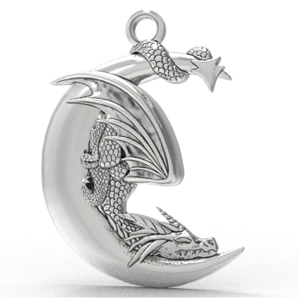 ネックレス | 三日月ドラゴンネックレス | ユニセックスアクセサリー