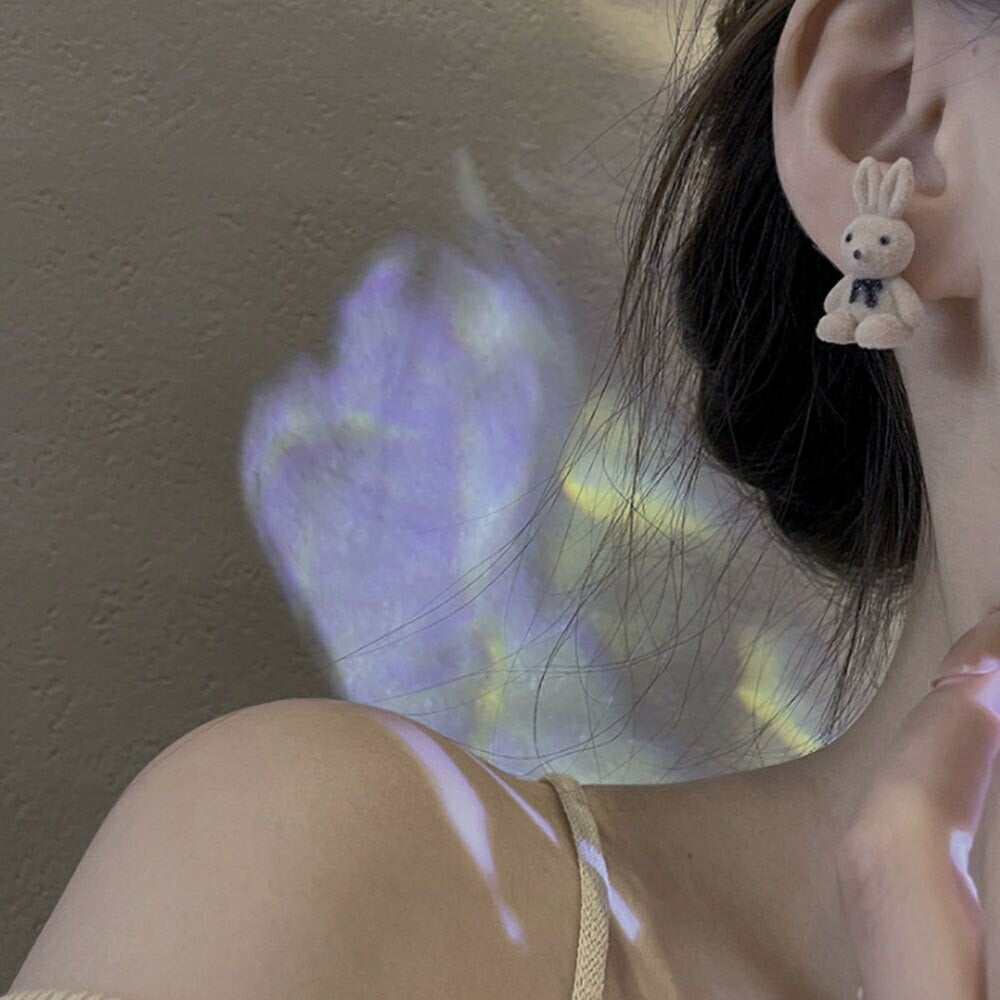ピアス イヤーカフ | ウサギデザイン 両耳用アクセサリー 幸運のシンプルジュエリー