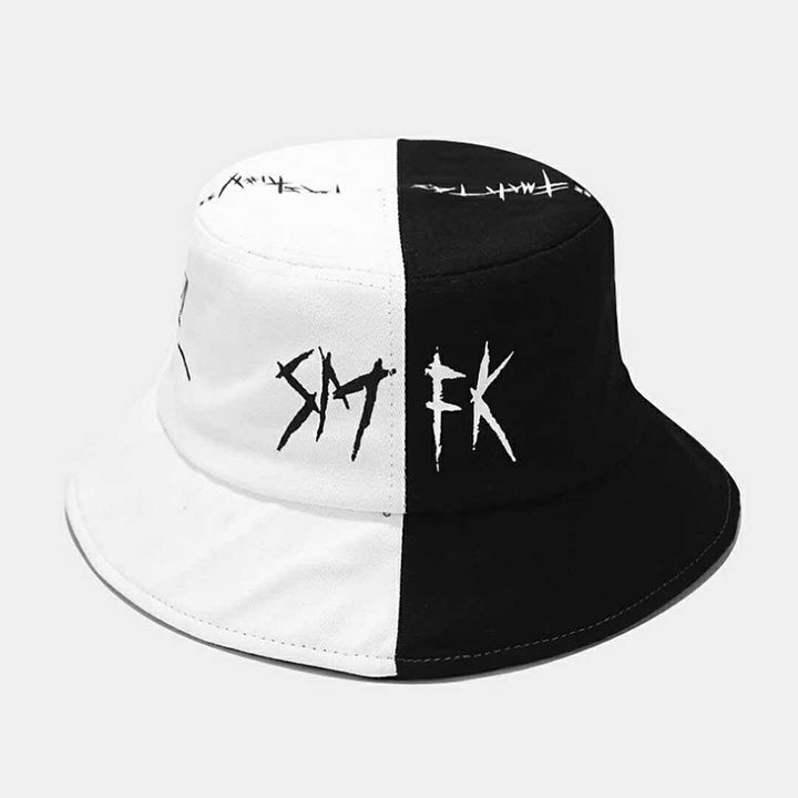 キャップ | ツートンカラー帽子 バケットハット 白黒 メンズ・レディース