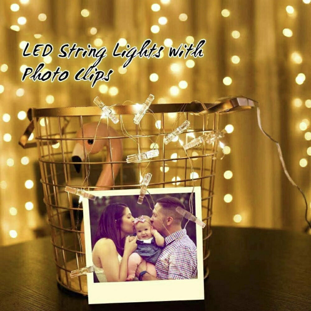 イベントグッズ | LEDフォトクリップガーランド 5m・50球 電池式
