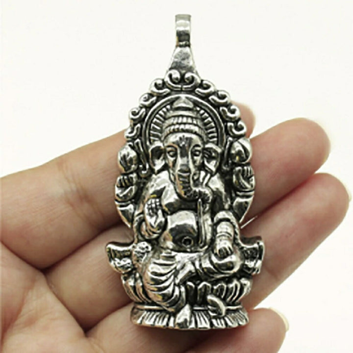 ネックレス | ガネーシャ象デザイン ネックレス - 開運厄除けアクセサリー