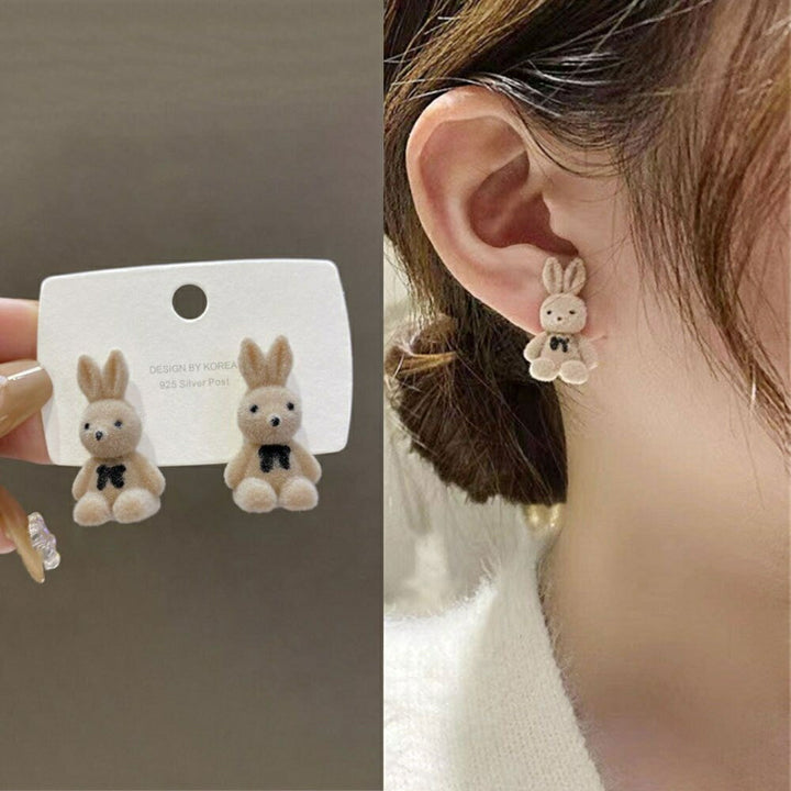 ピアス イヤーカフ | ウサギデザイン 両耳用アクセサリー 幸運のシンプルジュエリー