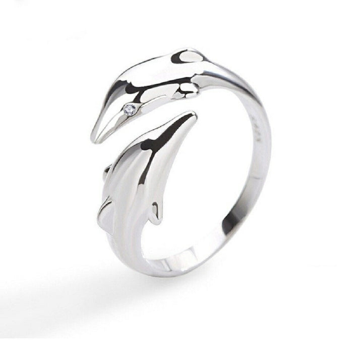 リング | イルカ シルバーリング フリーサイズ【メンズ・レディース兼用】