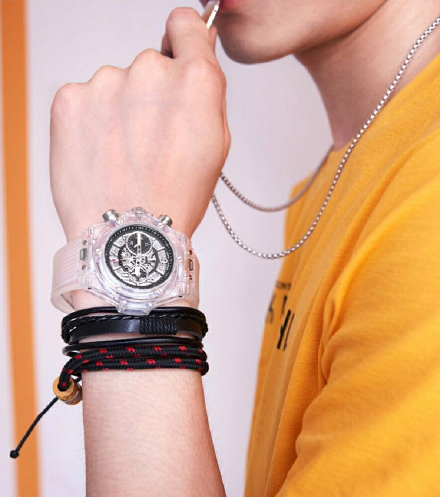 腕時計 | ONOLA スケルトン腕時計 ユニセックス クリアカラー