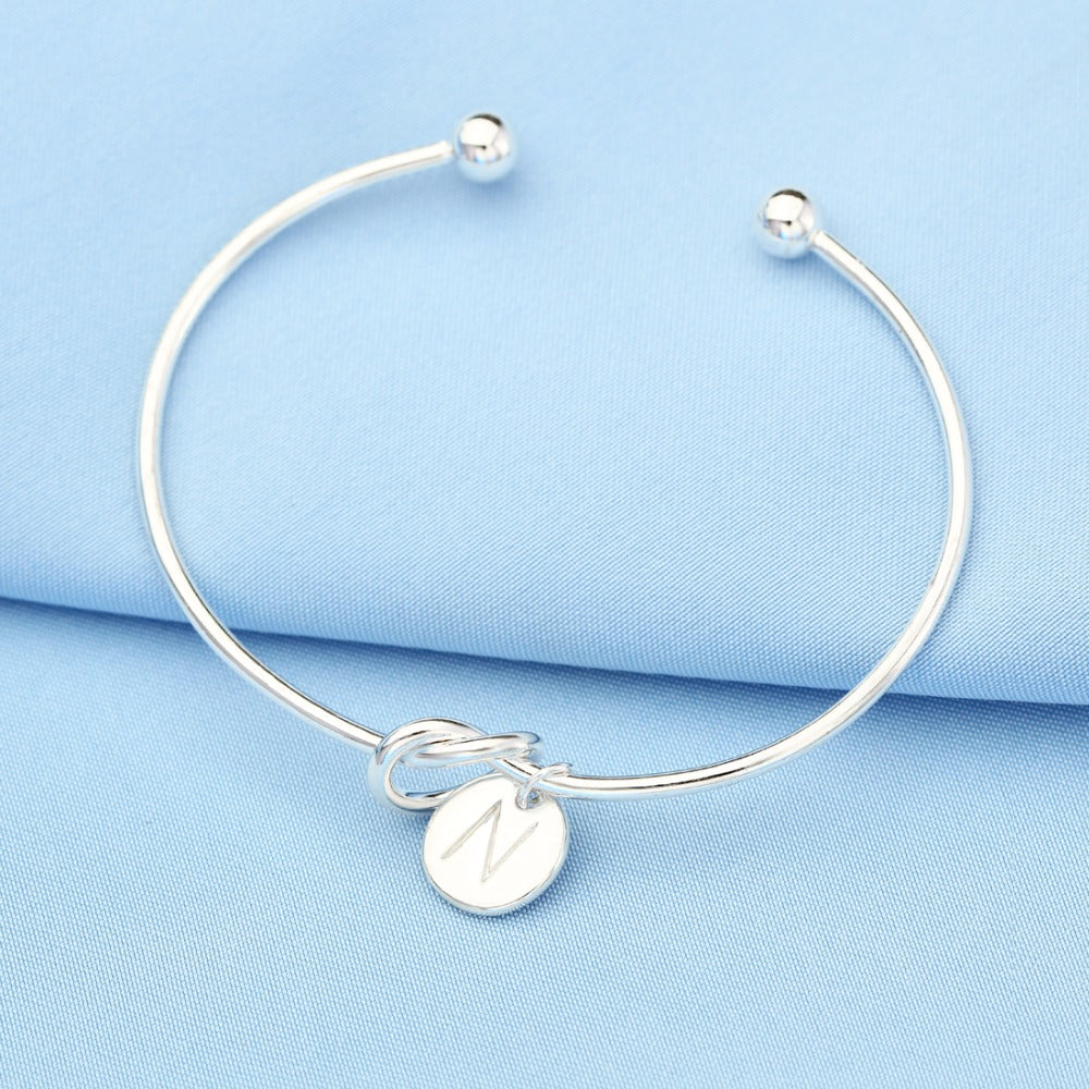 ブレスレット | シルバー イニシャルブレスレット フリーサイズ