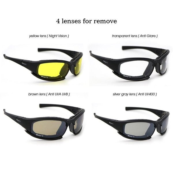 サングラス | Daisy X7 偏光軍事用サングラス 4枚セット UVカット