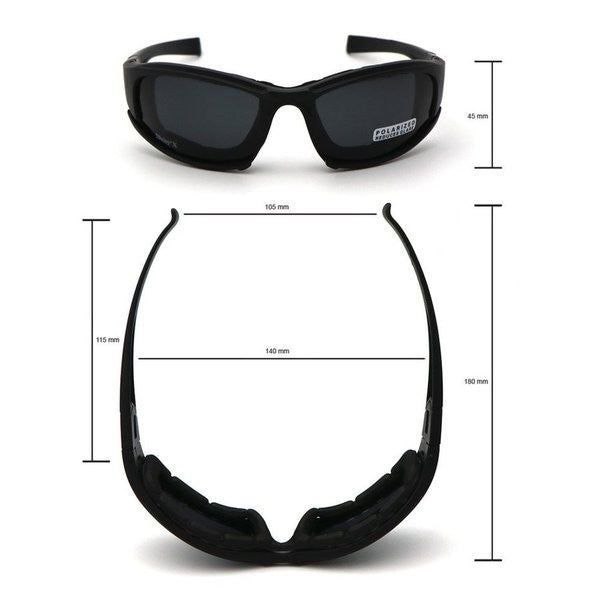 サングラス | Daisy X7 偏光軍事用サングラス 4枚セット UVカット