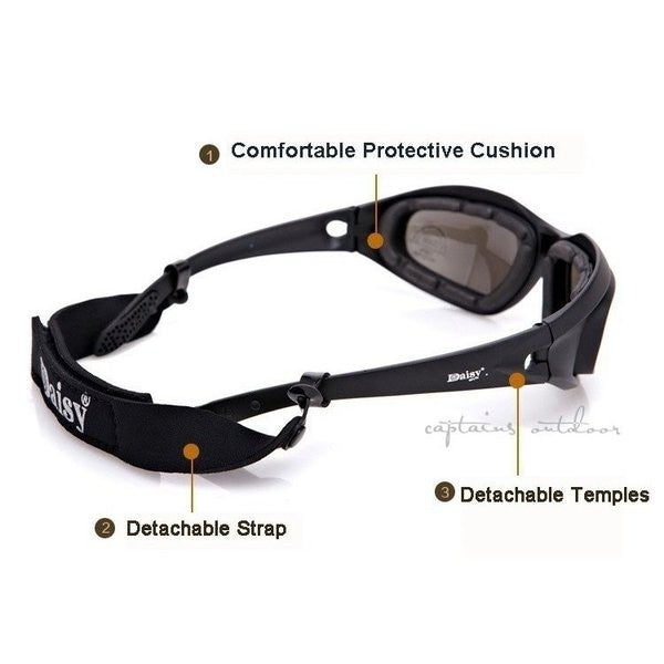 サングラス | Daisy X7 偏光軍事用サングラス 4枚セット UVカット